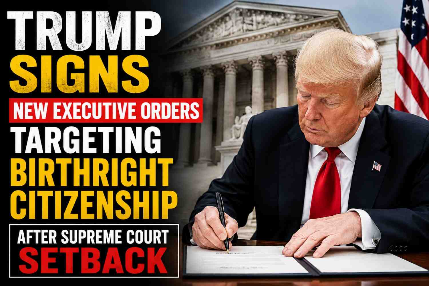 : White House exterior representing new executive orders on US birthright citizenship policy